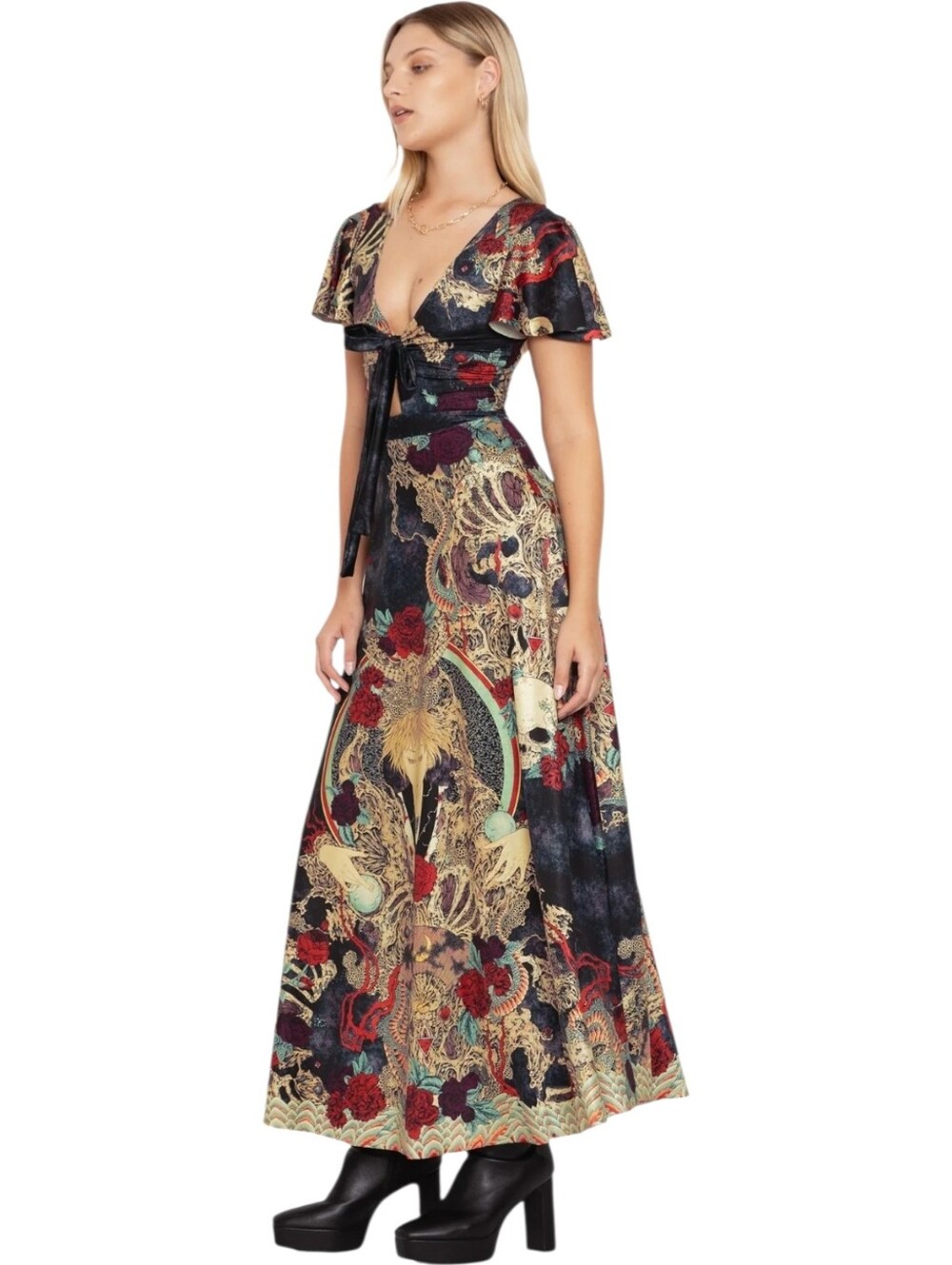 NEW Blackmilk Shu-Ra Rio keyhole front maxi dress XXL